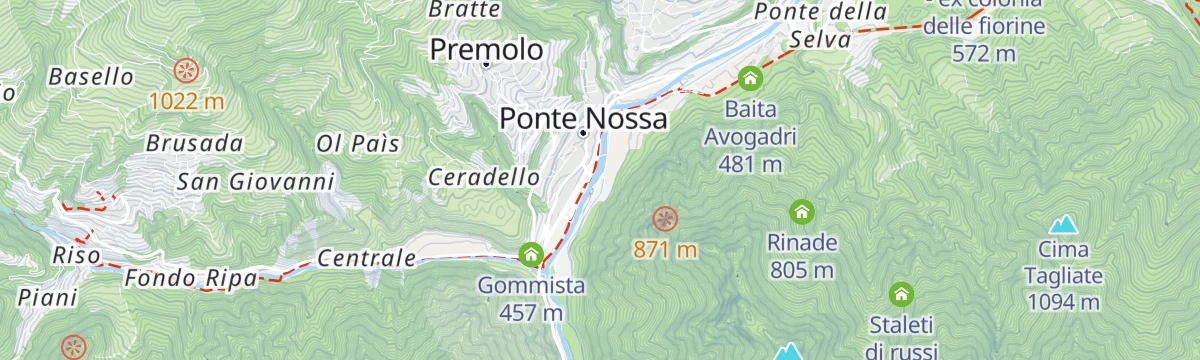 Map of the start of Vaccaro Tour