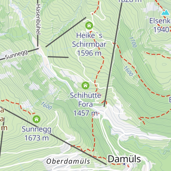 Map of Schihütte Fora