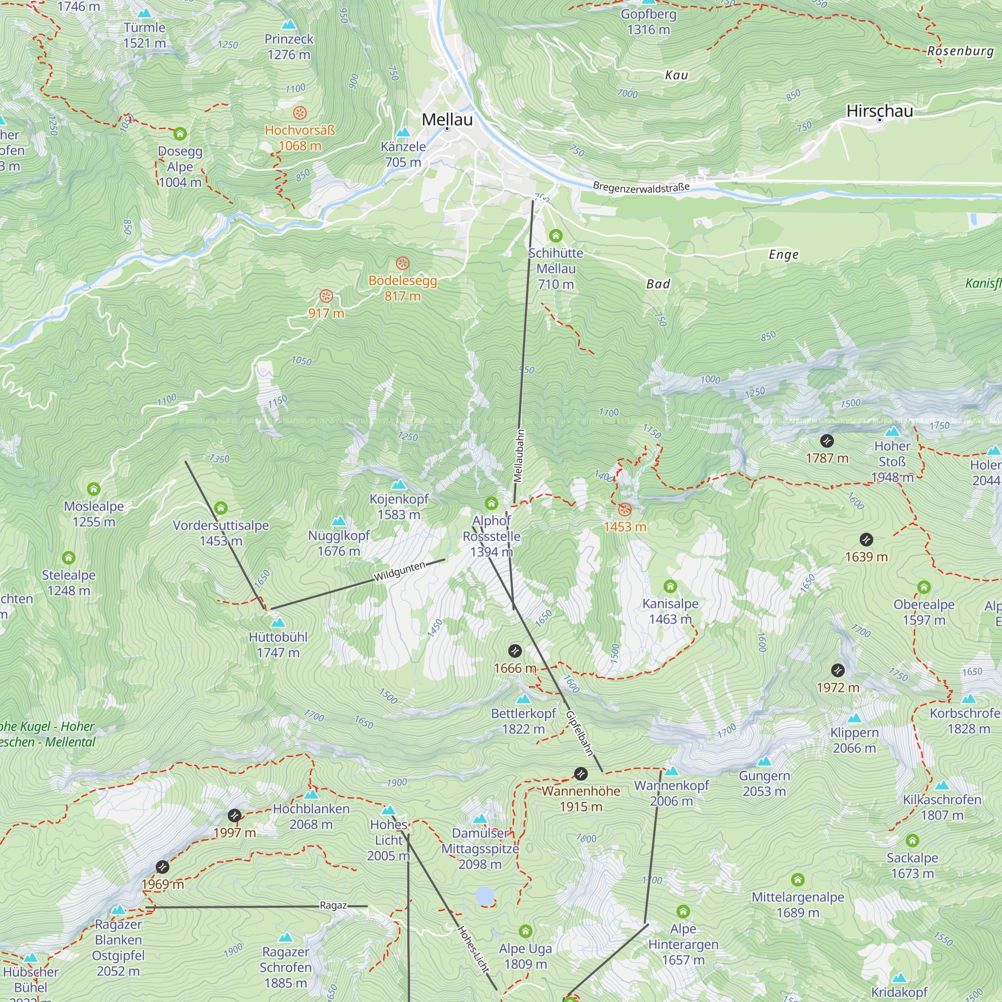 Bergrestaurant Simma map