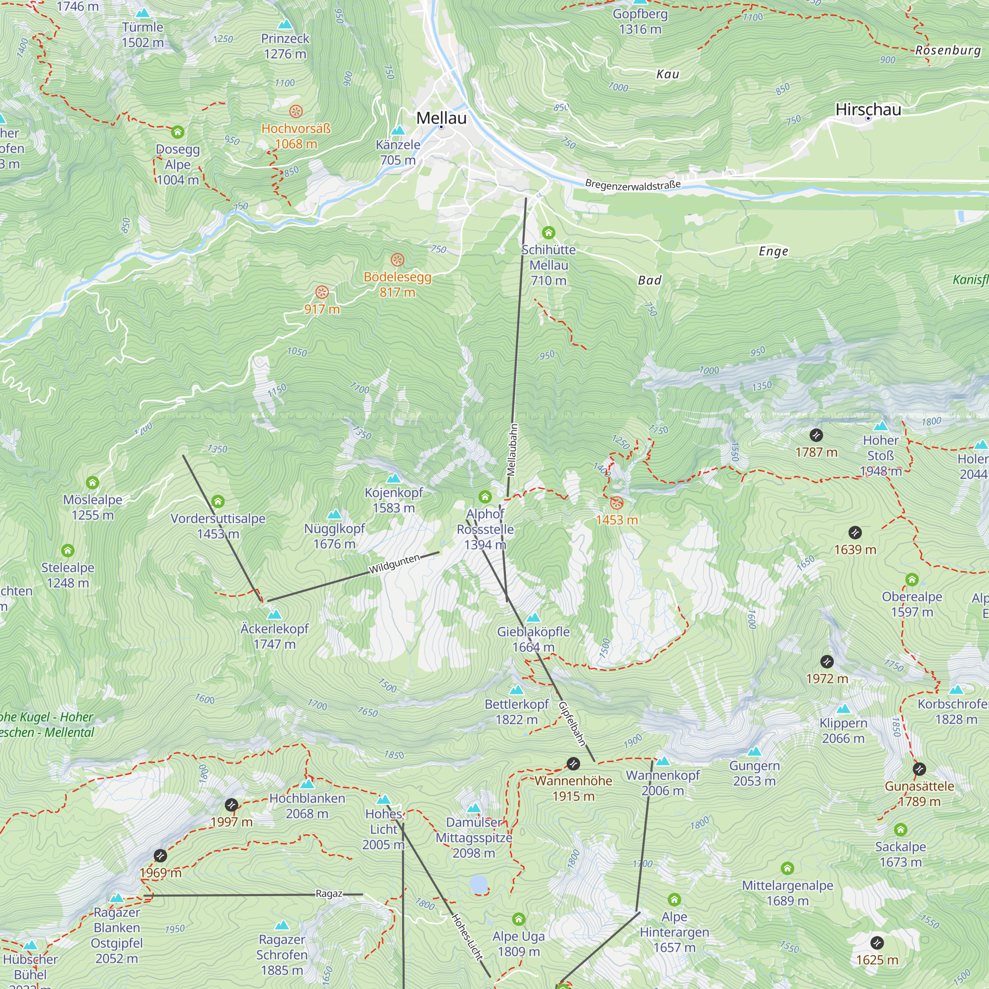 Bergrestaurant Simma map