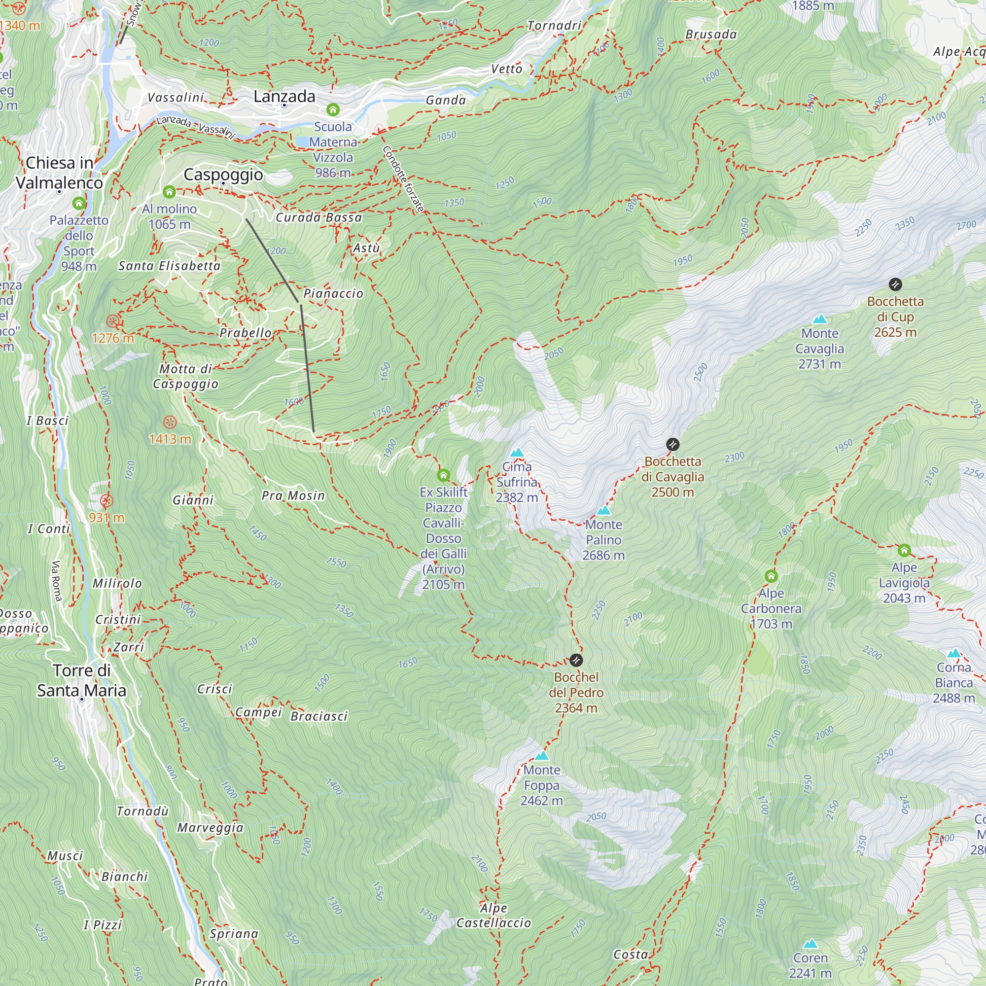 Bivacco dei Cacciatori map