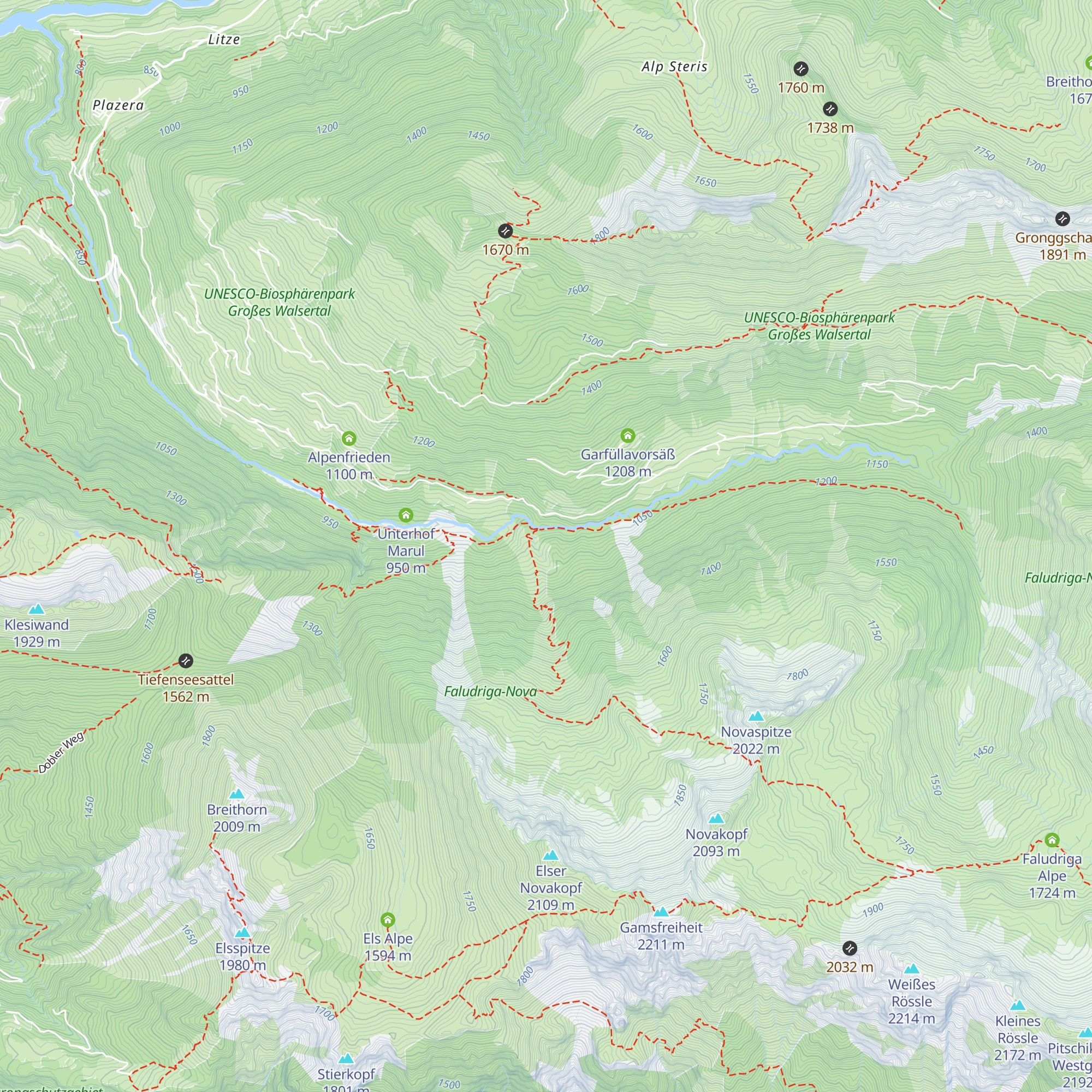 Untere Nova Alpe map