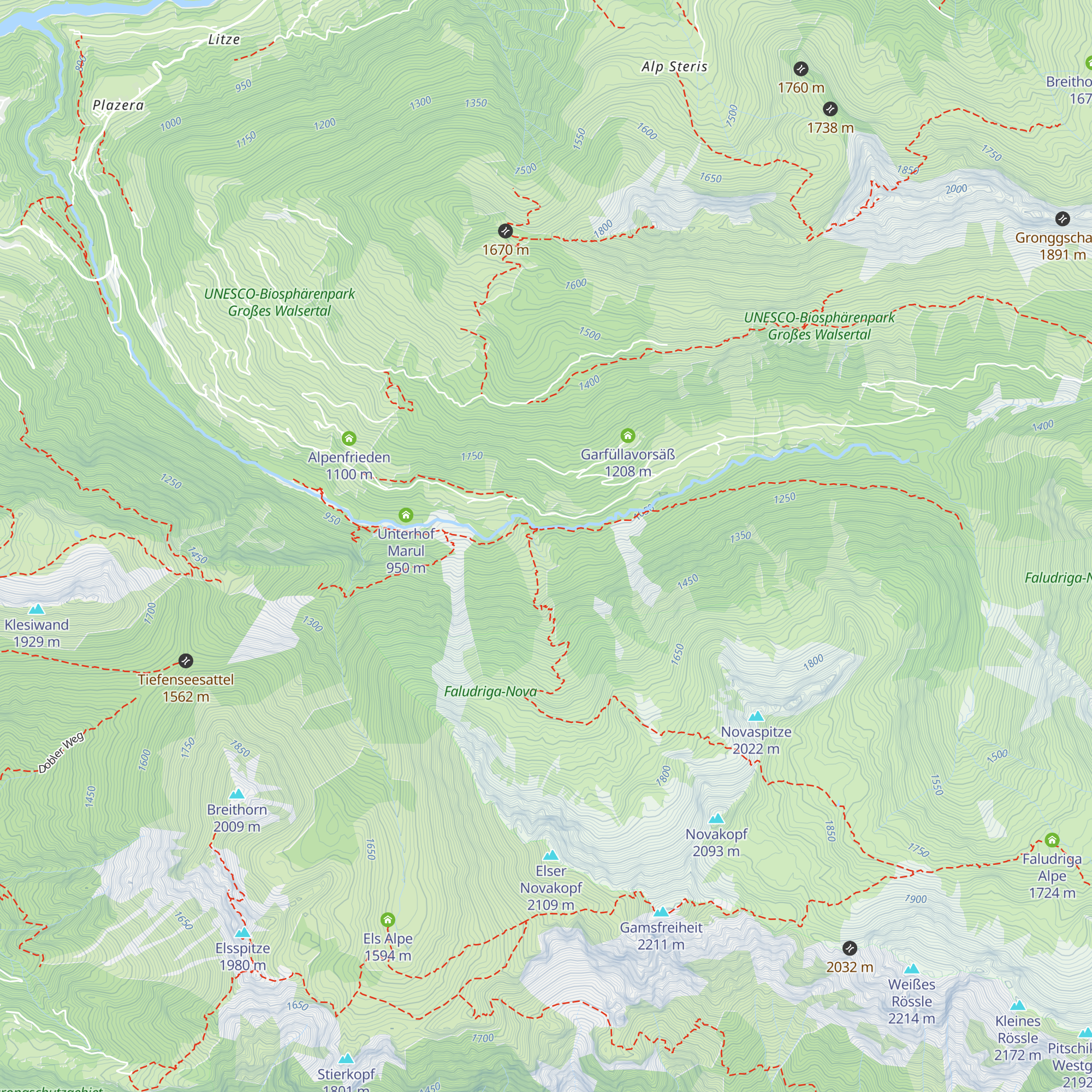 Untere Nova Alpe map