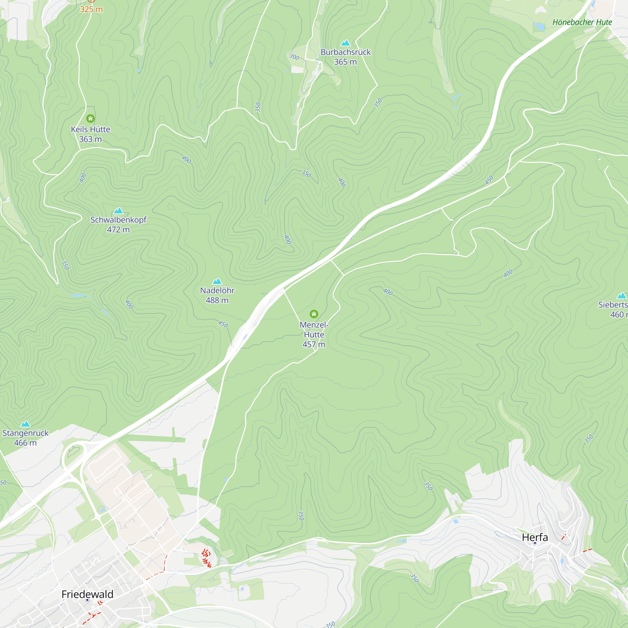 Menzel-Hütte map