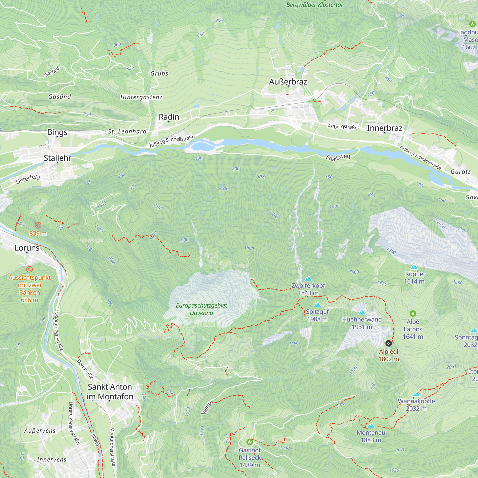 Jagdhütte Garnila map