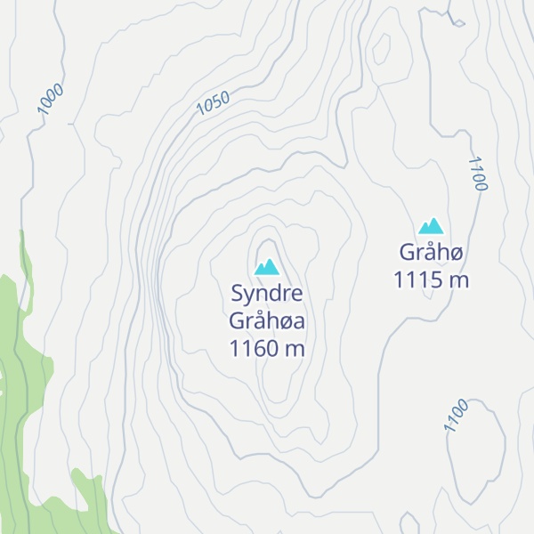 Map of Syndre Gråhøa