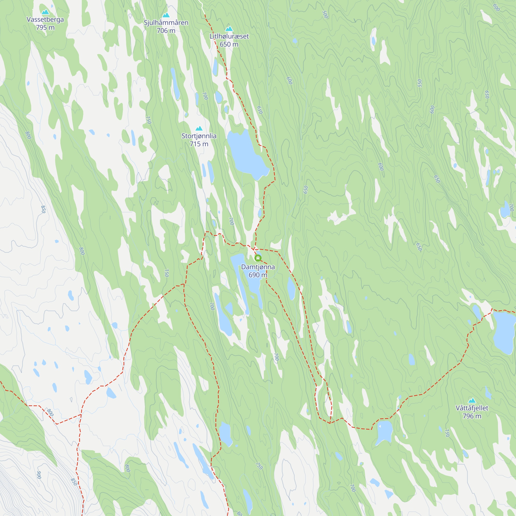 Damtjønna map