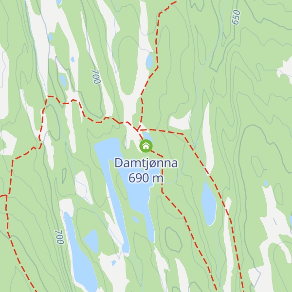 Map of Damtjønna