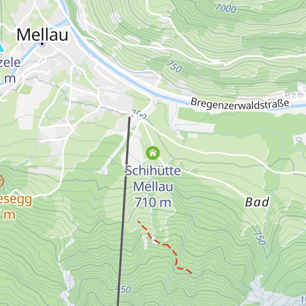 Map of Schihütte Mellau