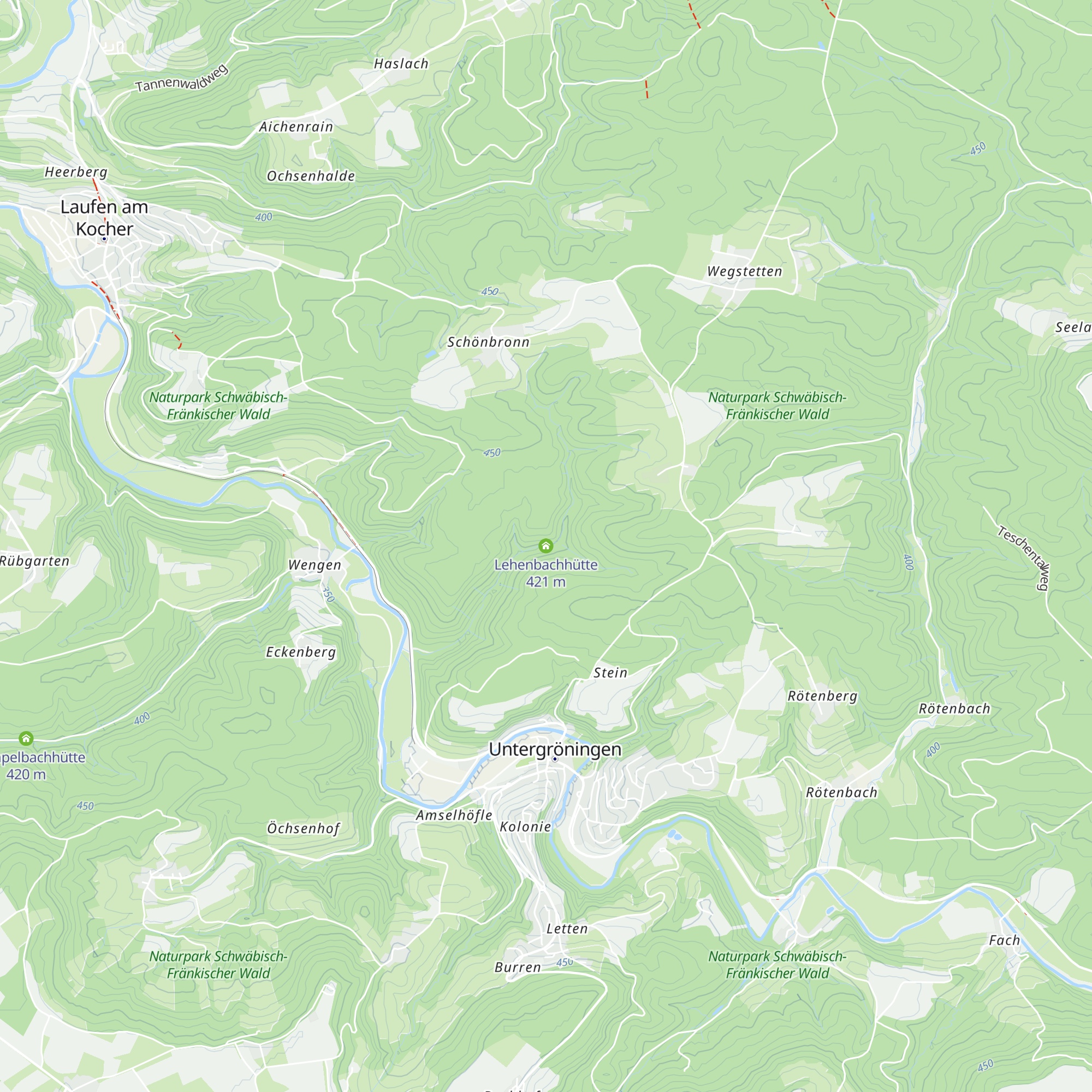 Lehenbachhütte map