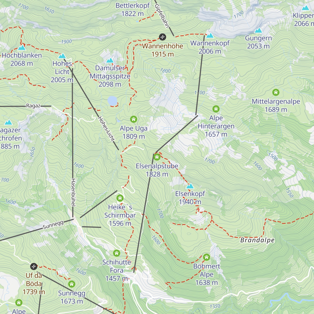Elsenalpstube map