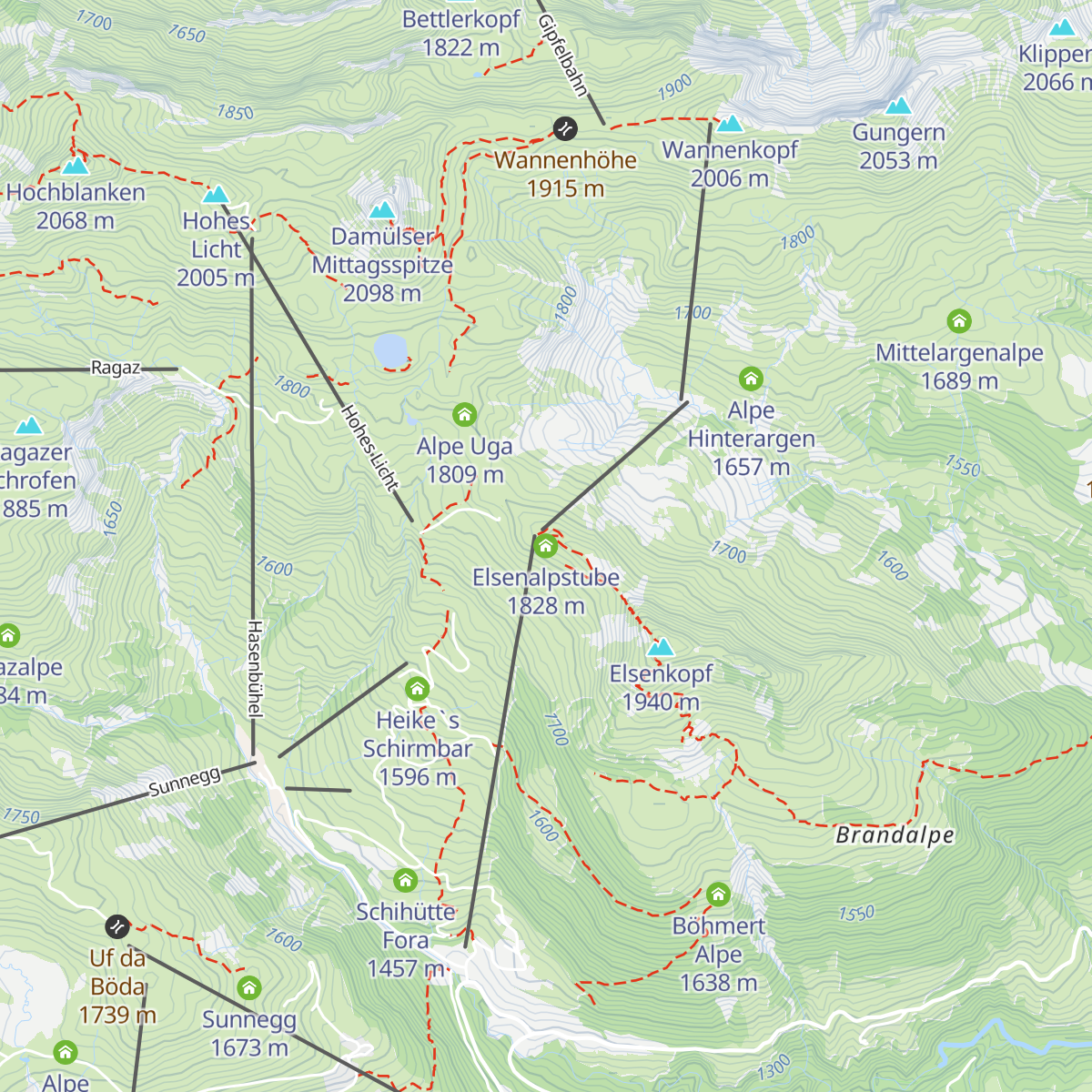 Elsenalpstube map