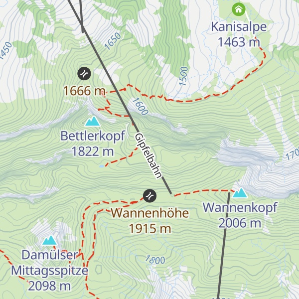 Map of Wannenalpe