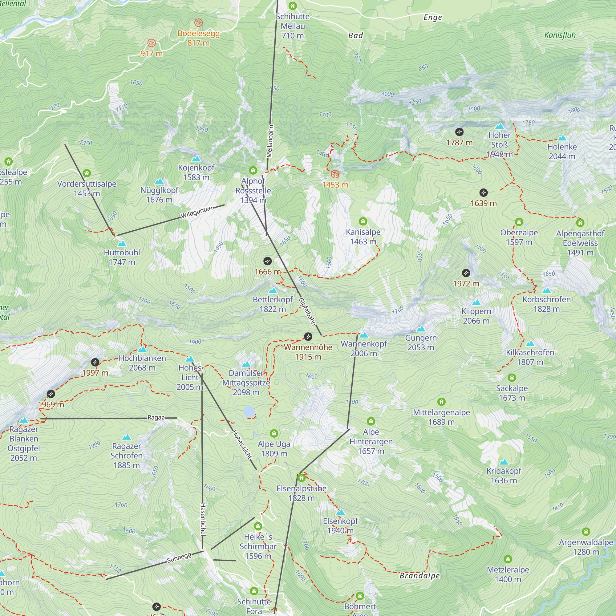 Wannenalpe map