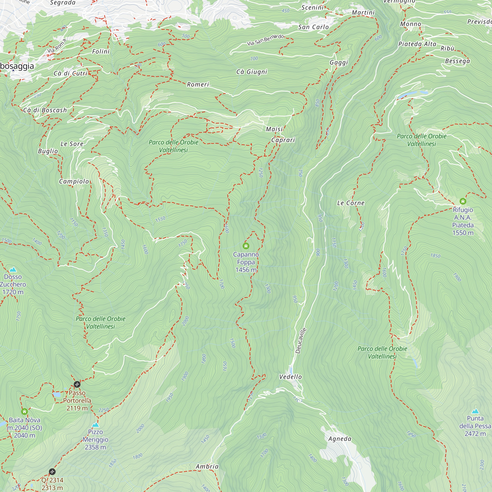 Capanno Foppa map