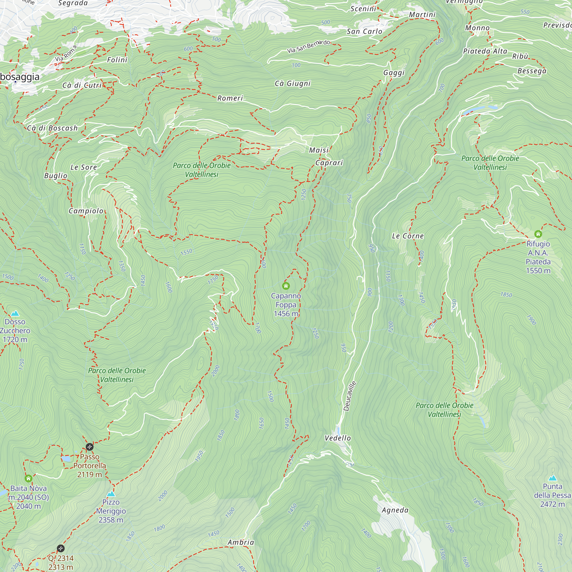Capanno Foppa map