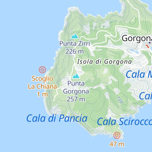 Map of Punta Gorgona