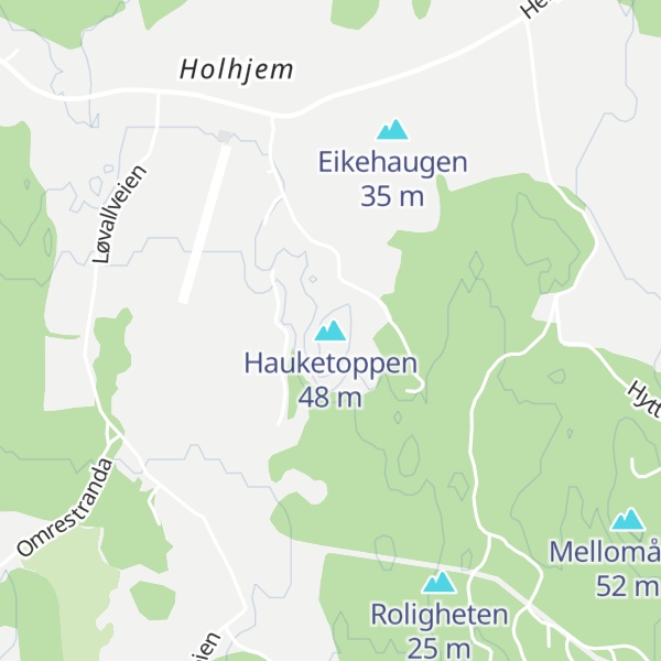 Map of Hauketoppen