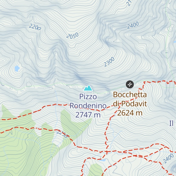 Map of Pizzo Rondenino