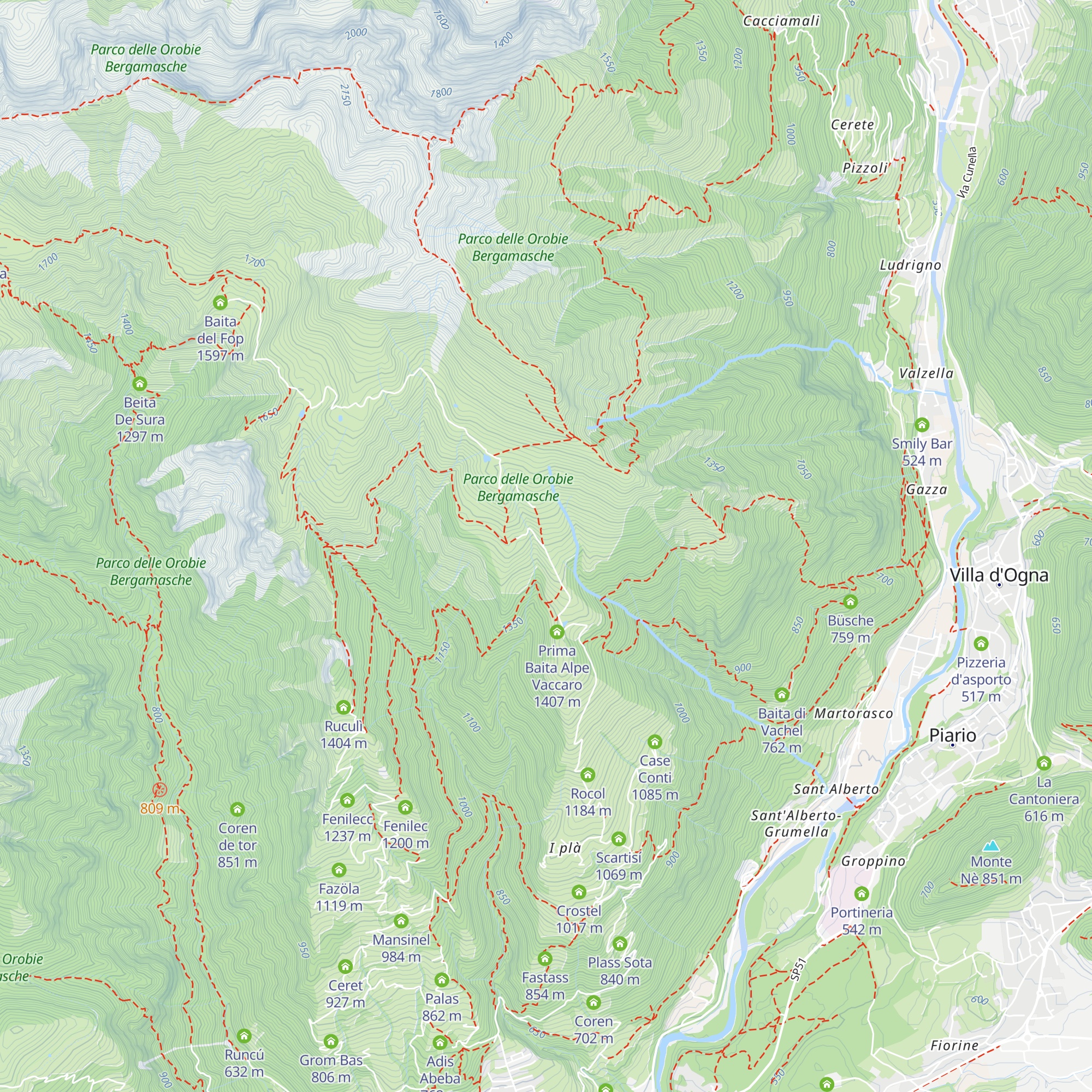 Seconda Baita Alpe Vaccaro map