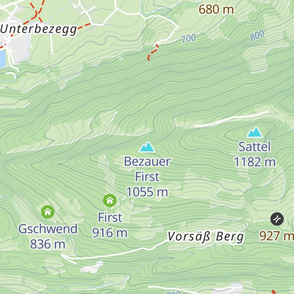 Map of Bezauer First
