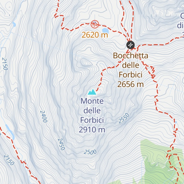 Map of Monte delle Forbici