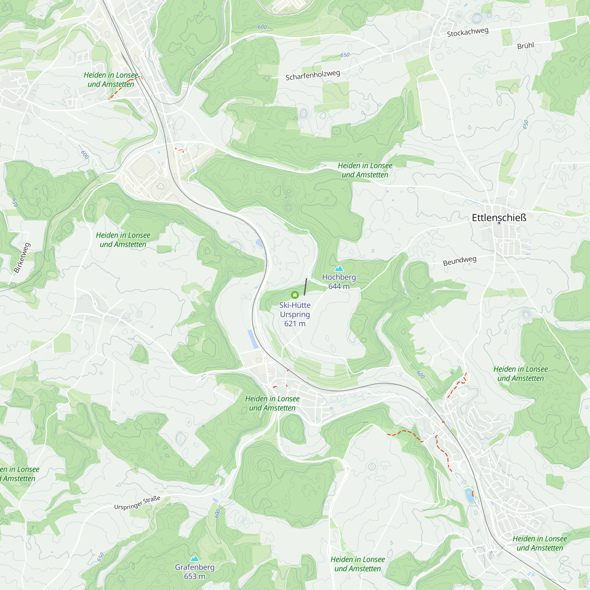 Ski-Hütte Urspring map