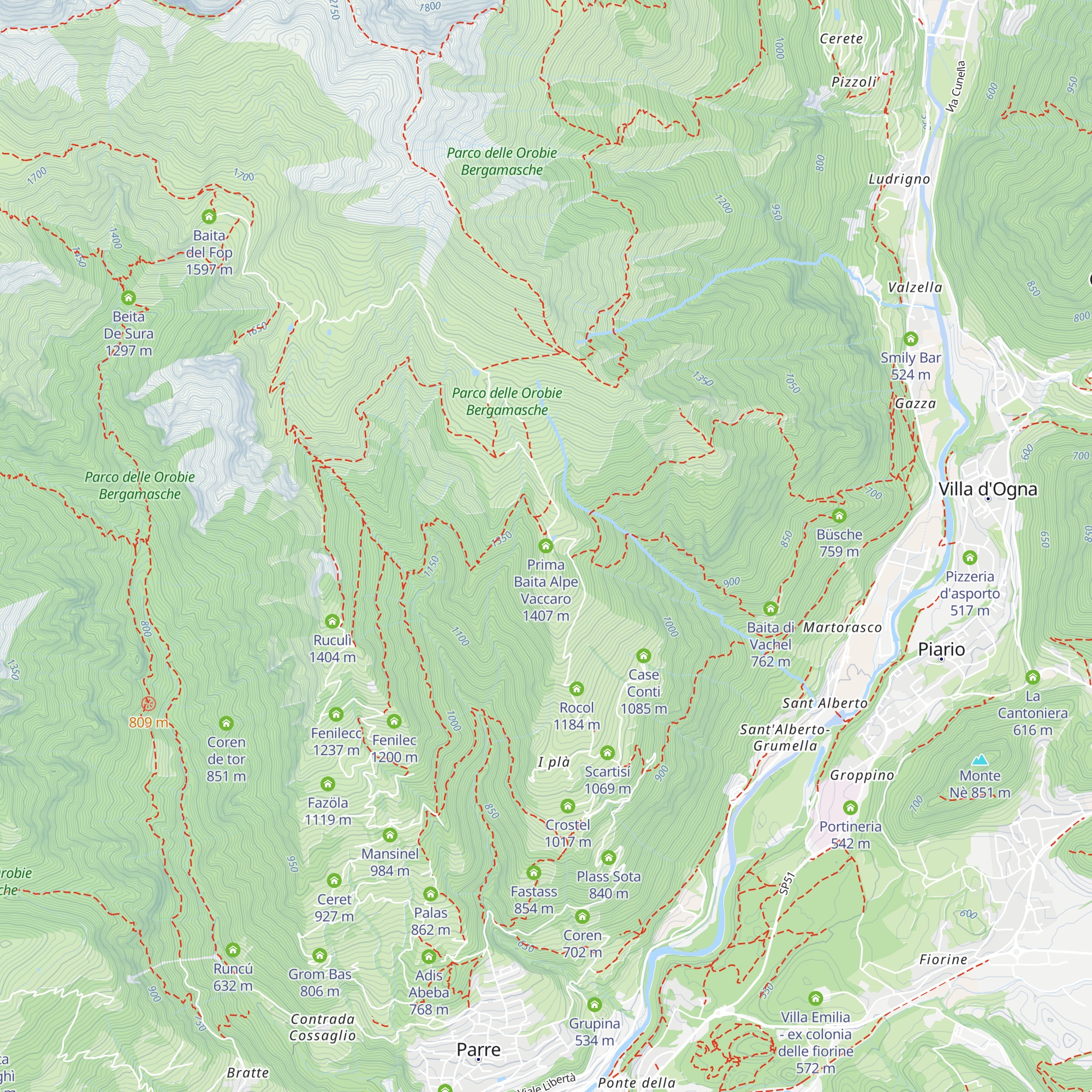 Prima Baita Alpe Vaccaro map