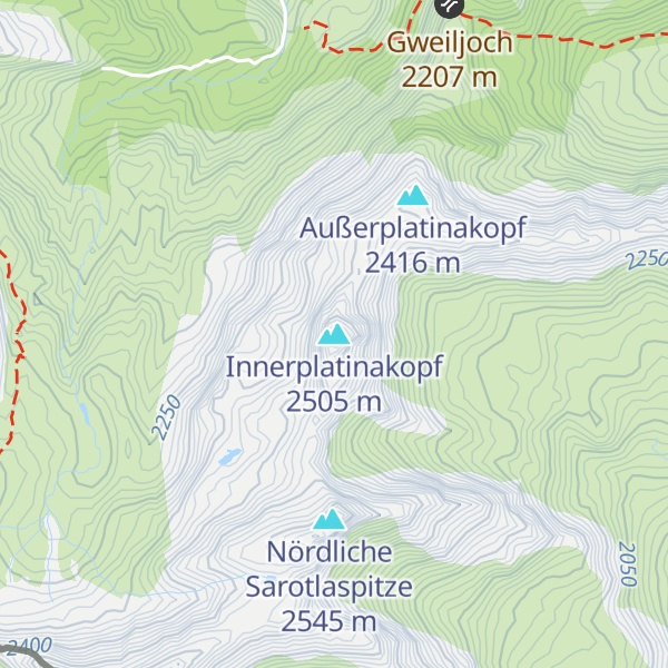 Map of Innerplatinakopf