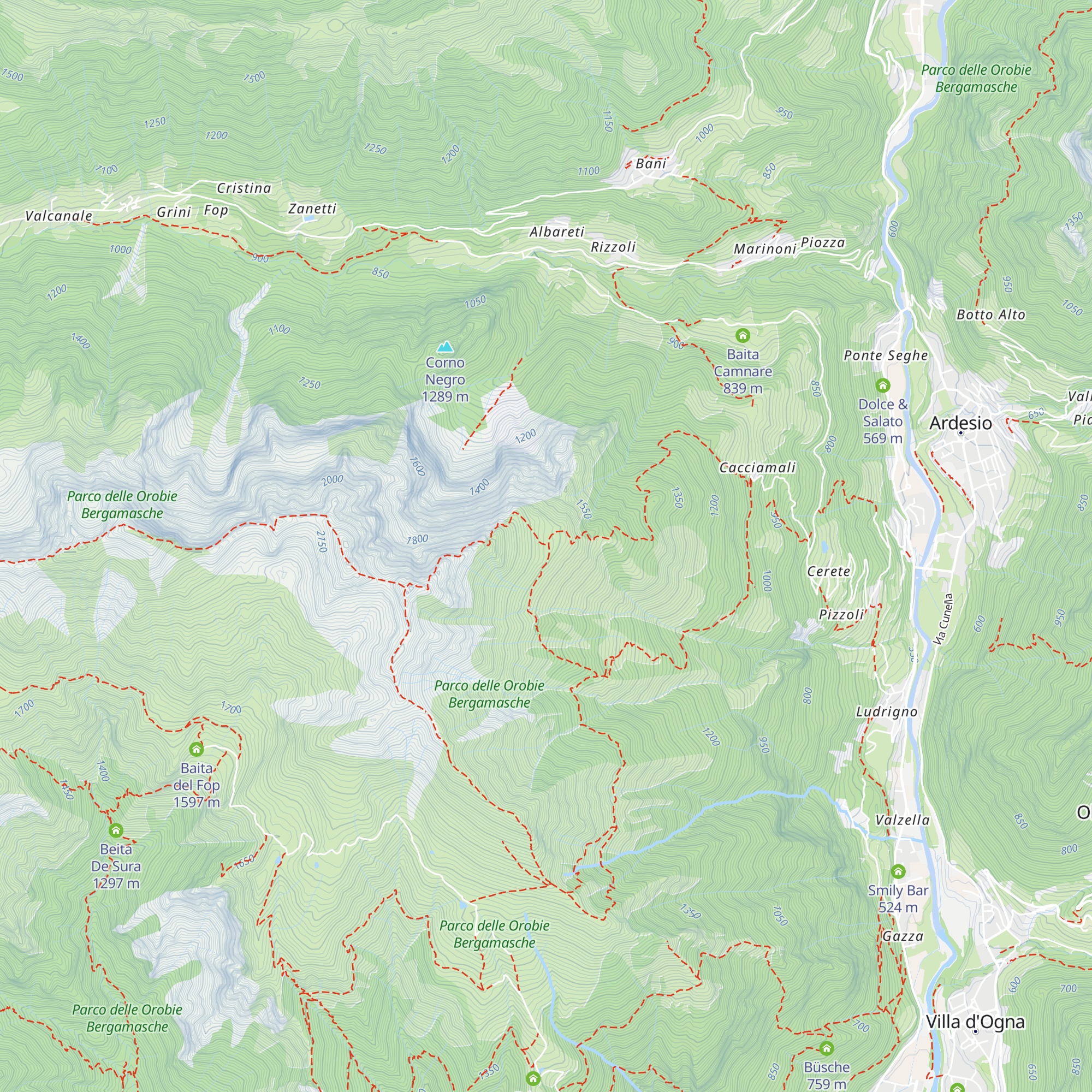 Baita Superiore di Monte Secco map