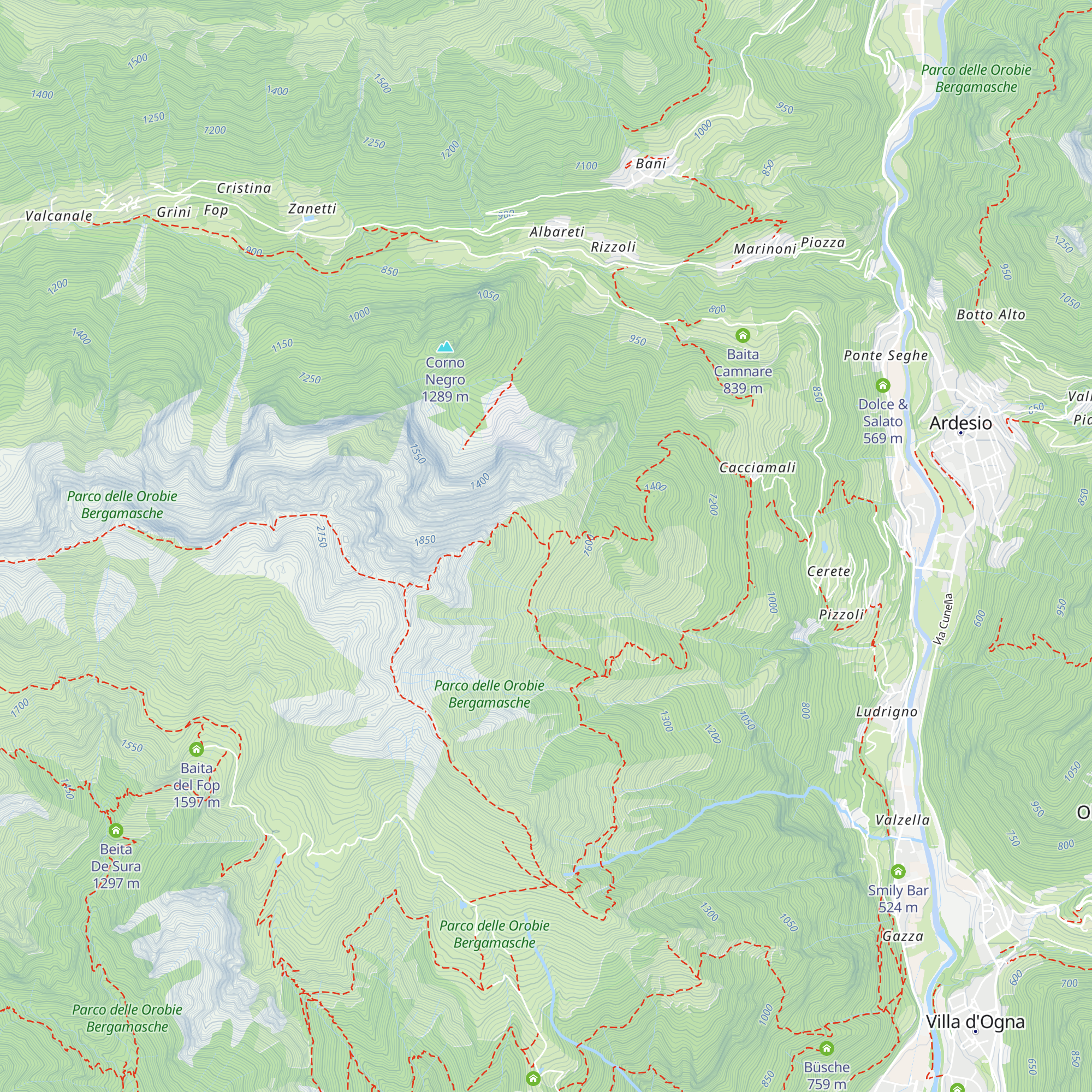 Baita Superiore di Monte Secco map