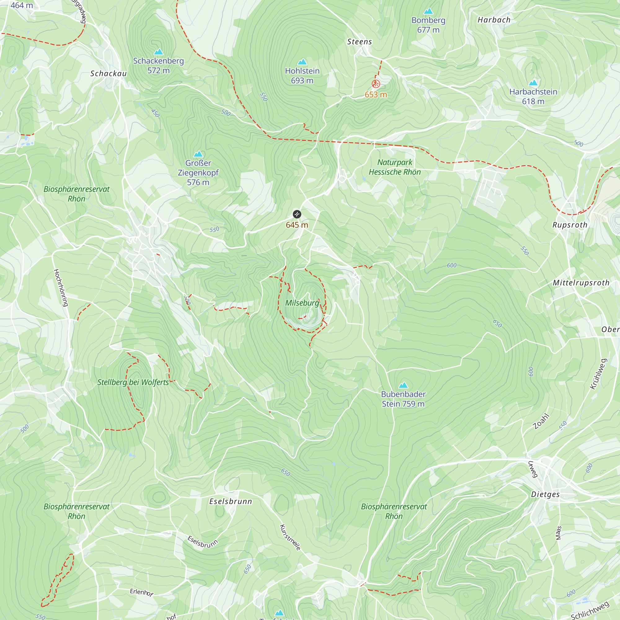 Milseburghütte map