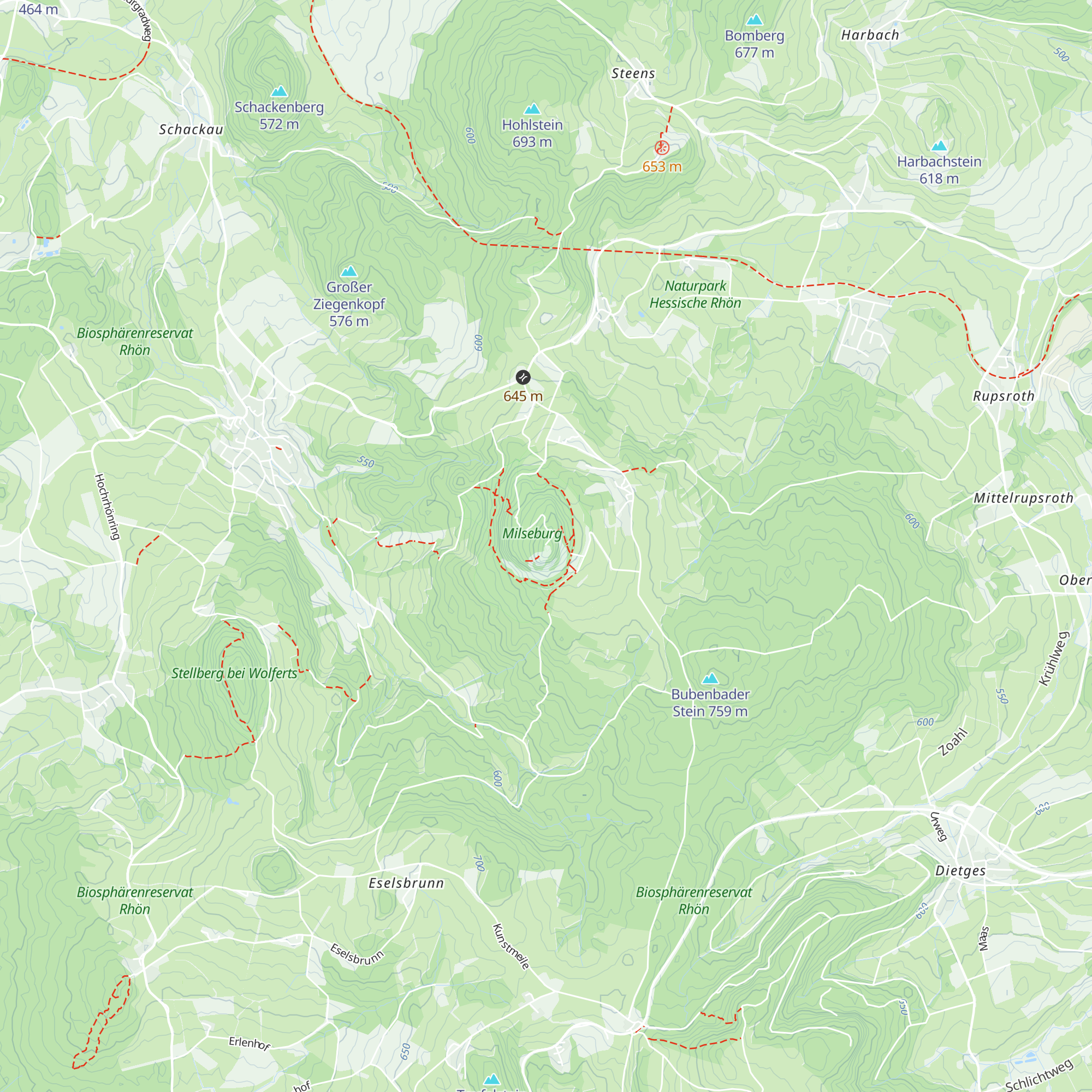 Milseburghütte map