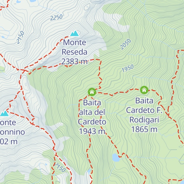 Map of Baita alta del Cardeto
