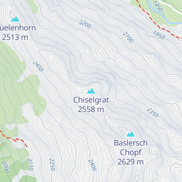 Map of Chiselgrat