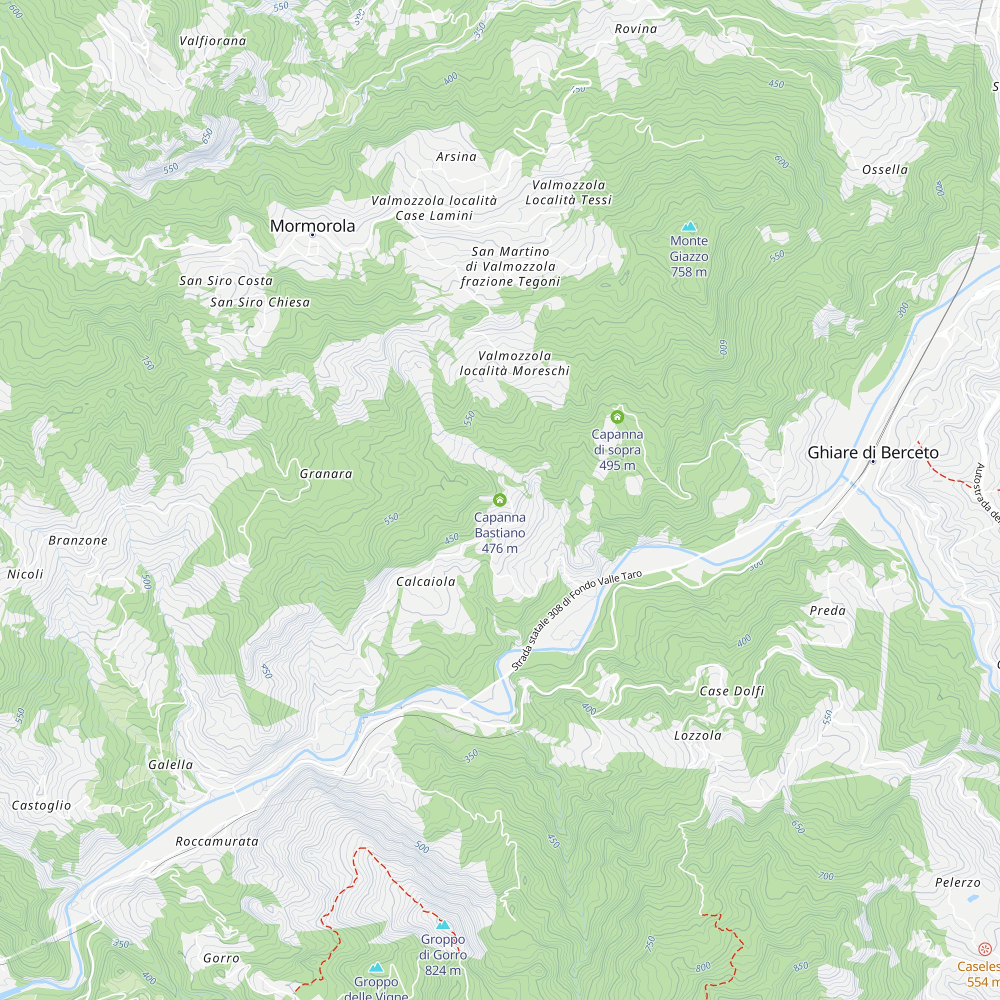 Capanna Bastiano map