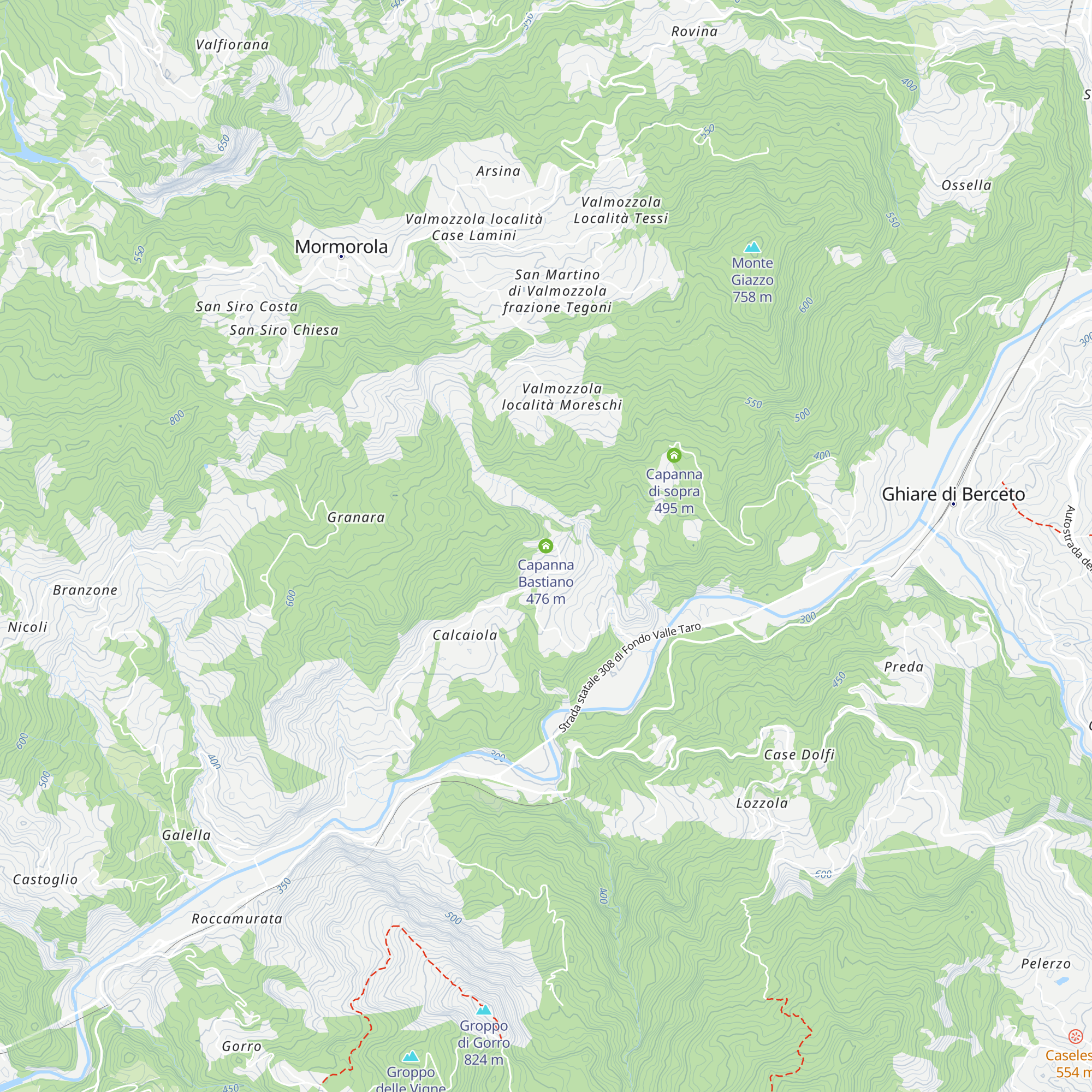 Capanna Bastiano map