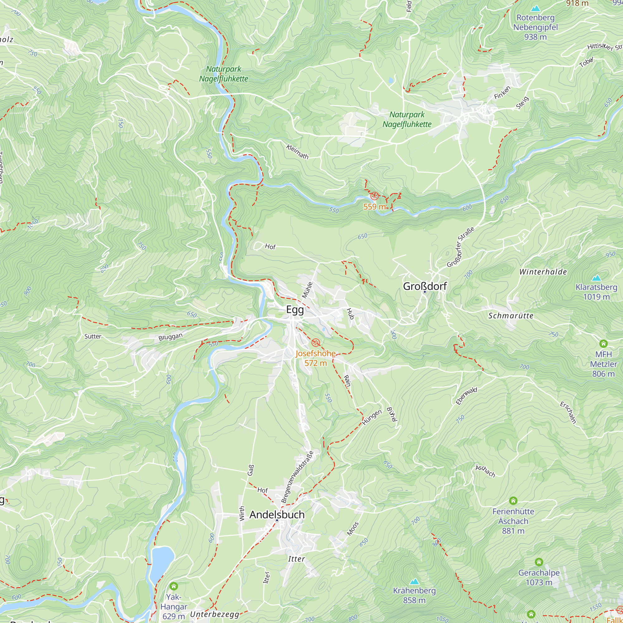 Bregenzerwald Tourismus map
