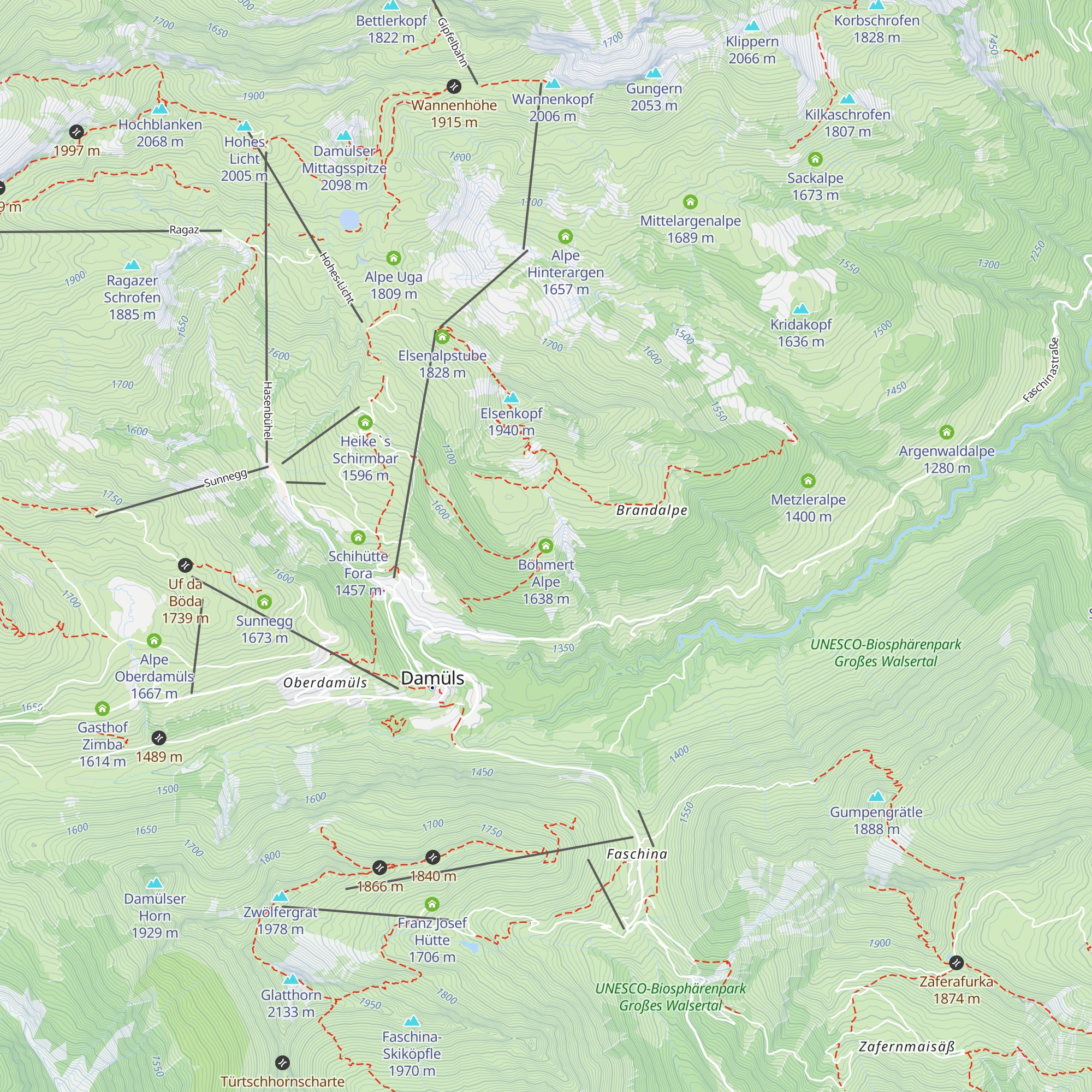 Böhmert Alpe map