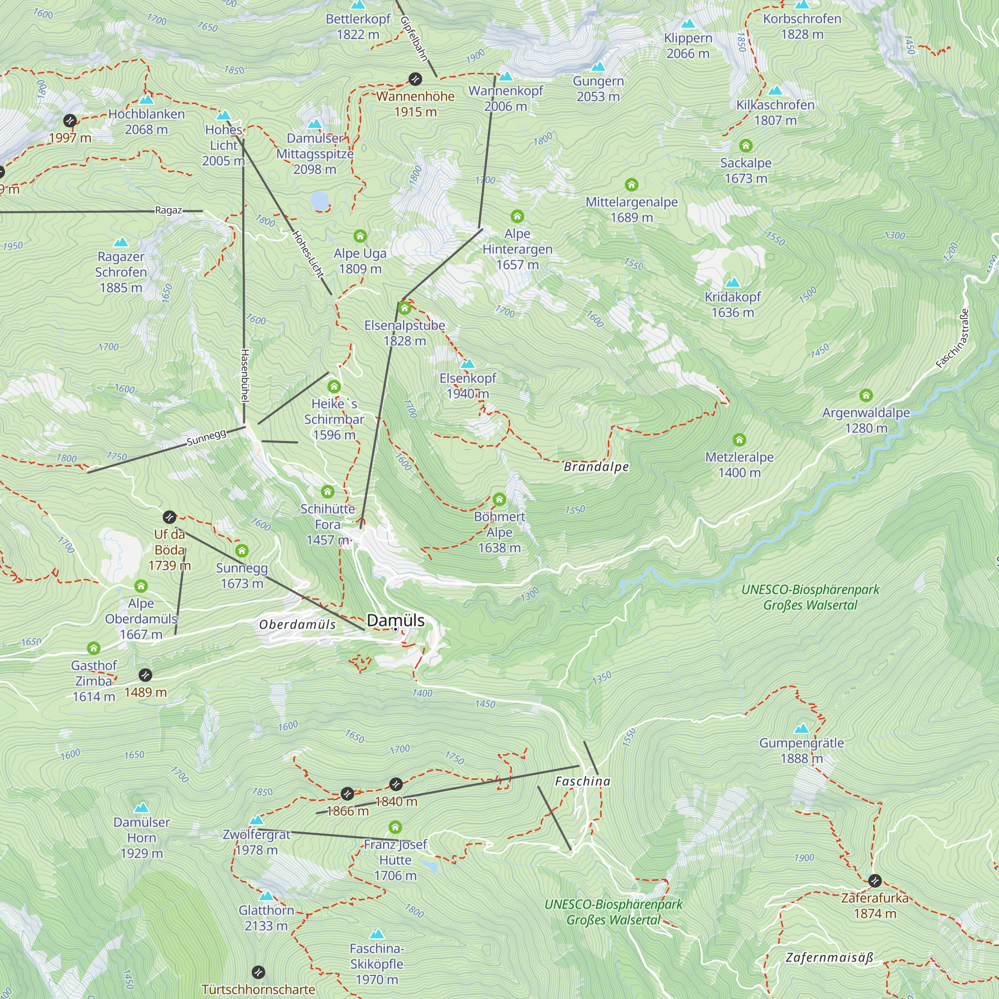 Böhmert Alpe map
