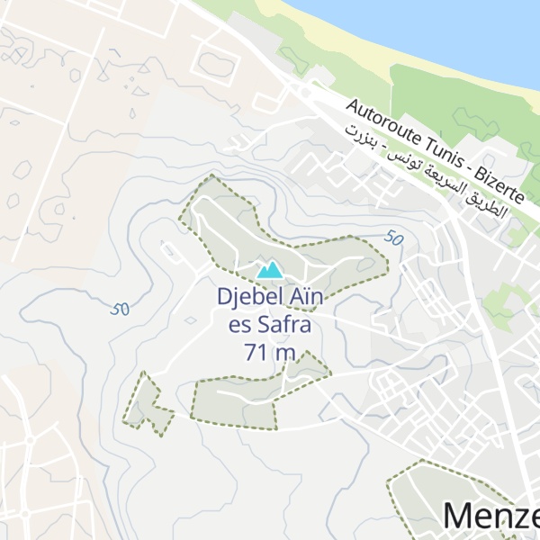 Map of Djebel Aïn es Safra
