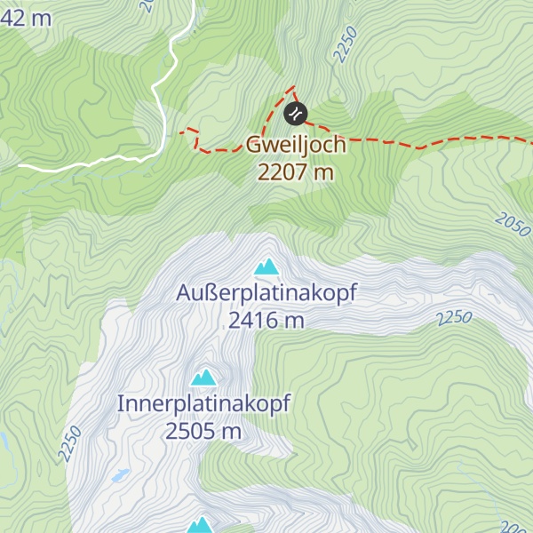Map of Außerplatinakopf