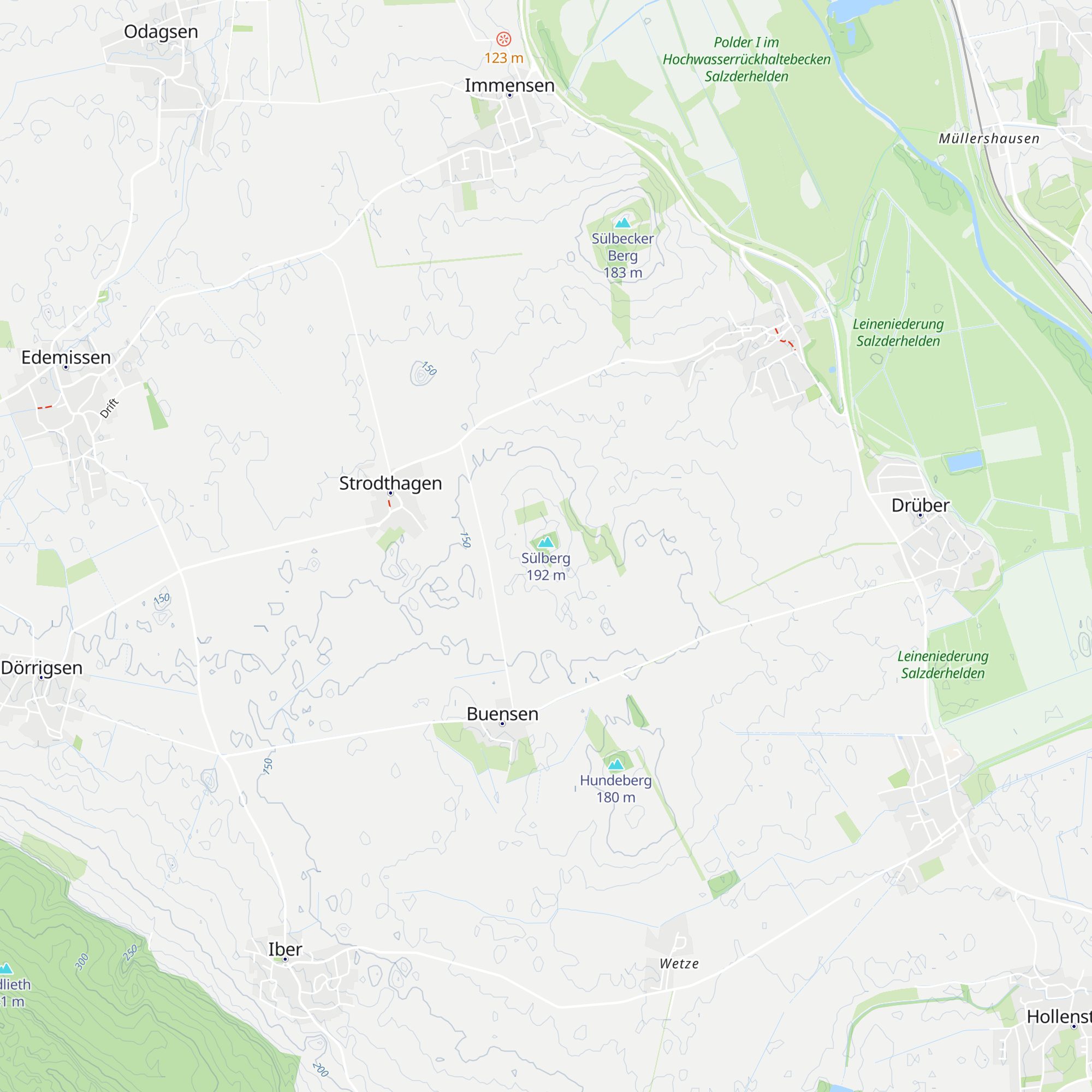 Schutzhütte Strodthagen map