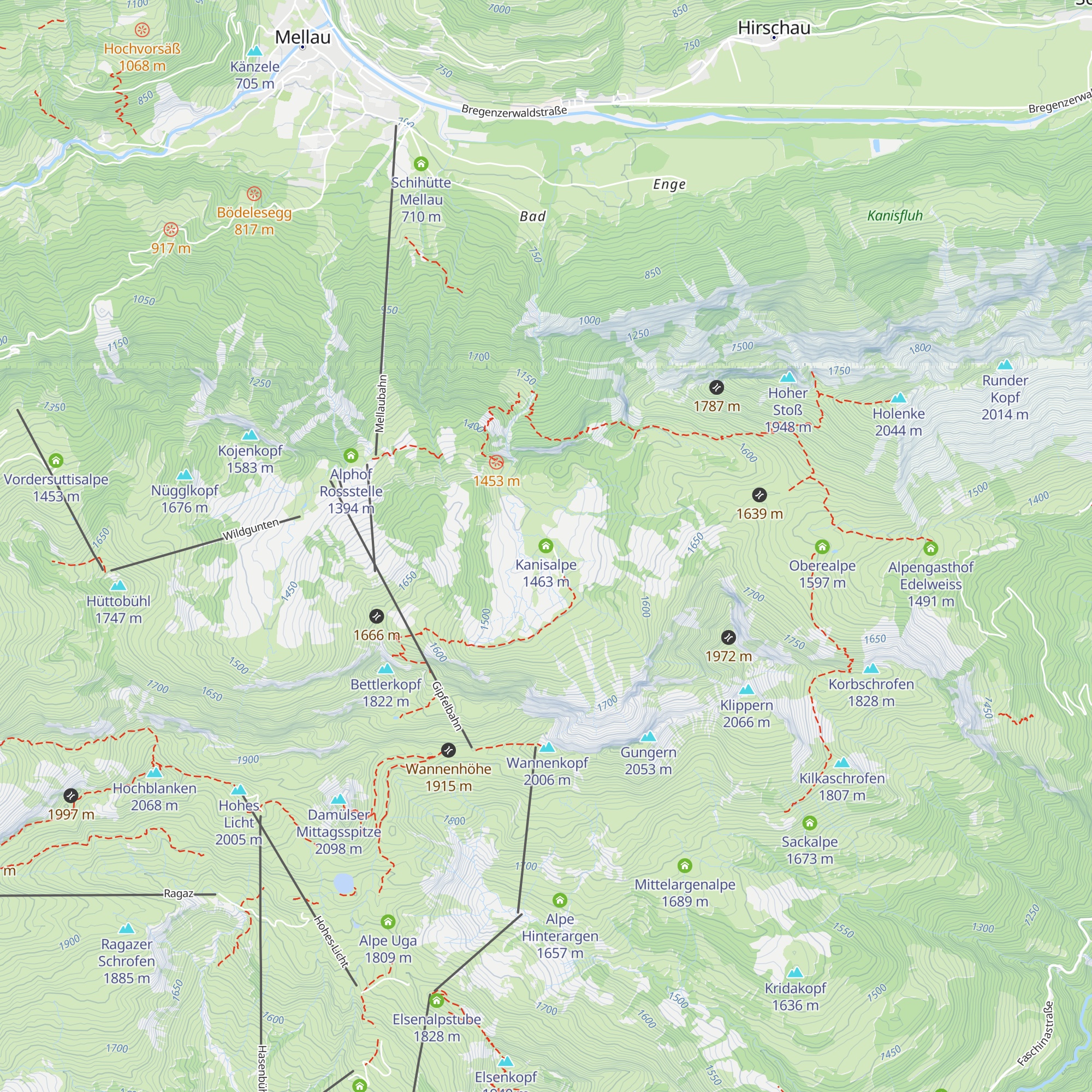 Kanisalpe map