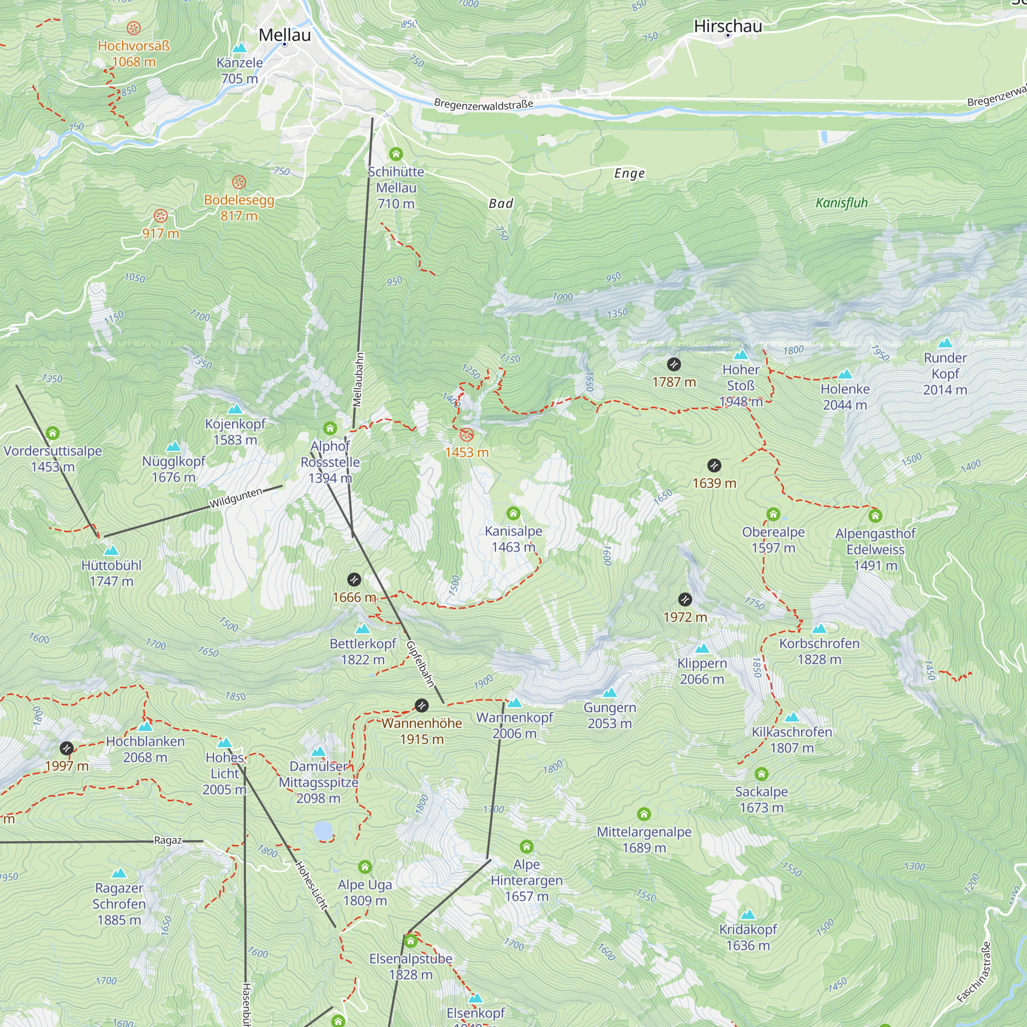 Kanisalpe map