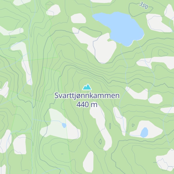 Map of Svarttjønnkammen