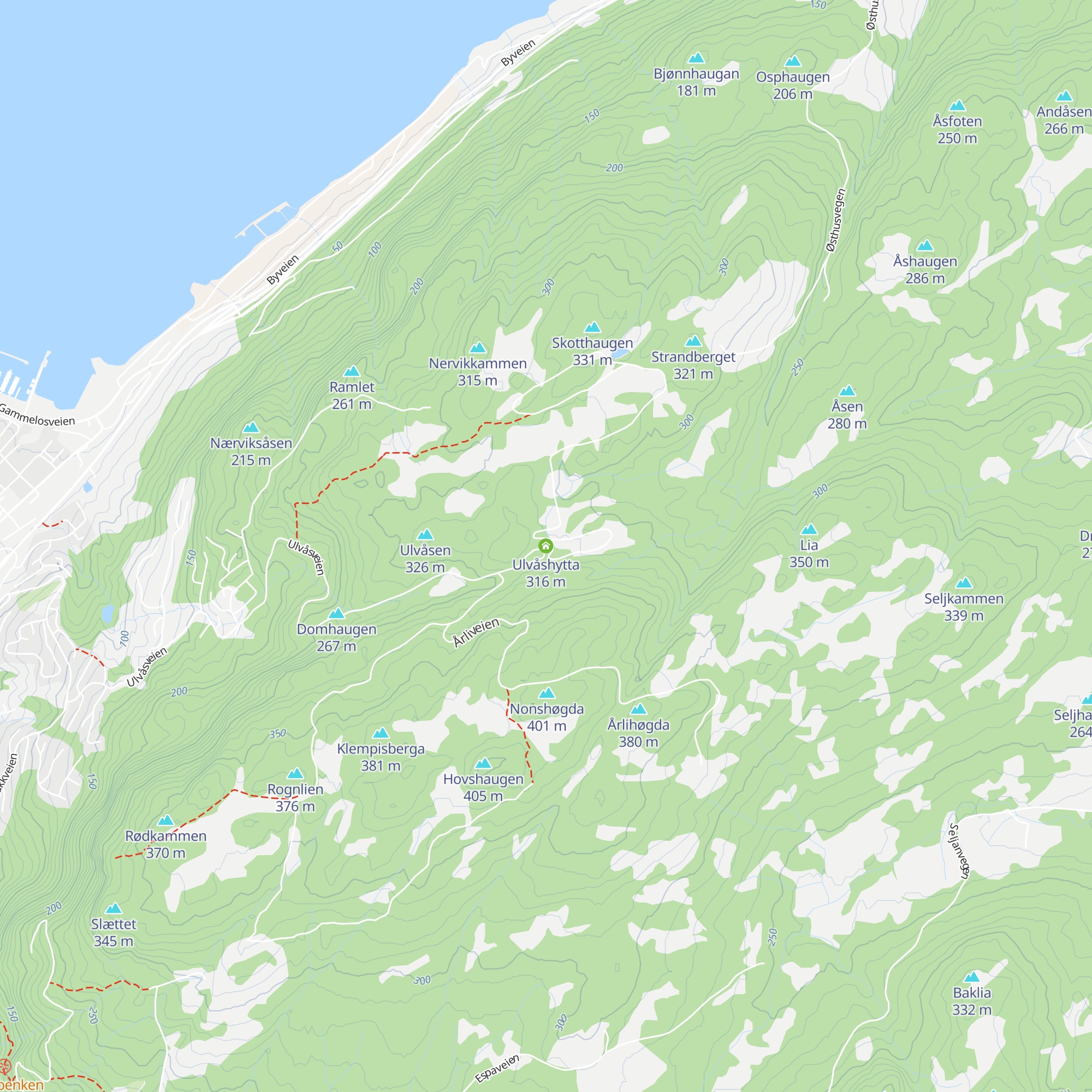 Ulvåshytta map