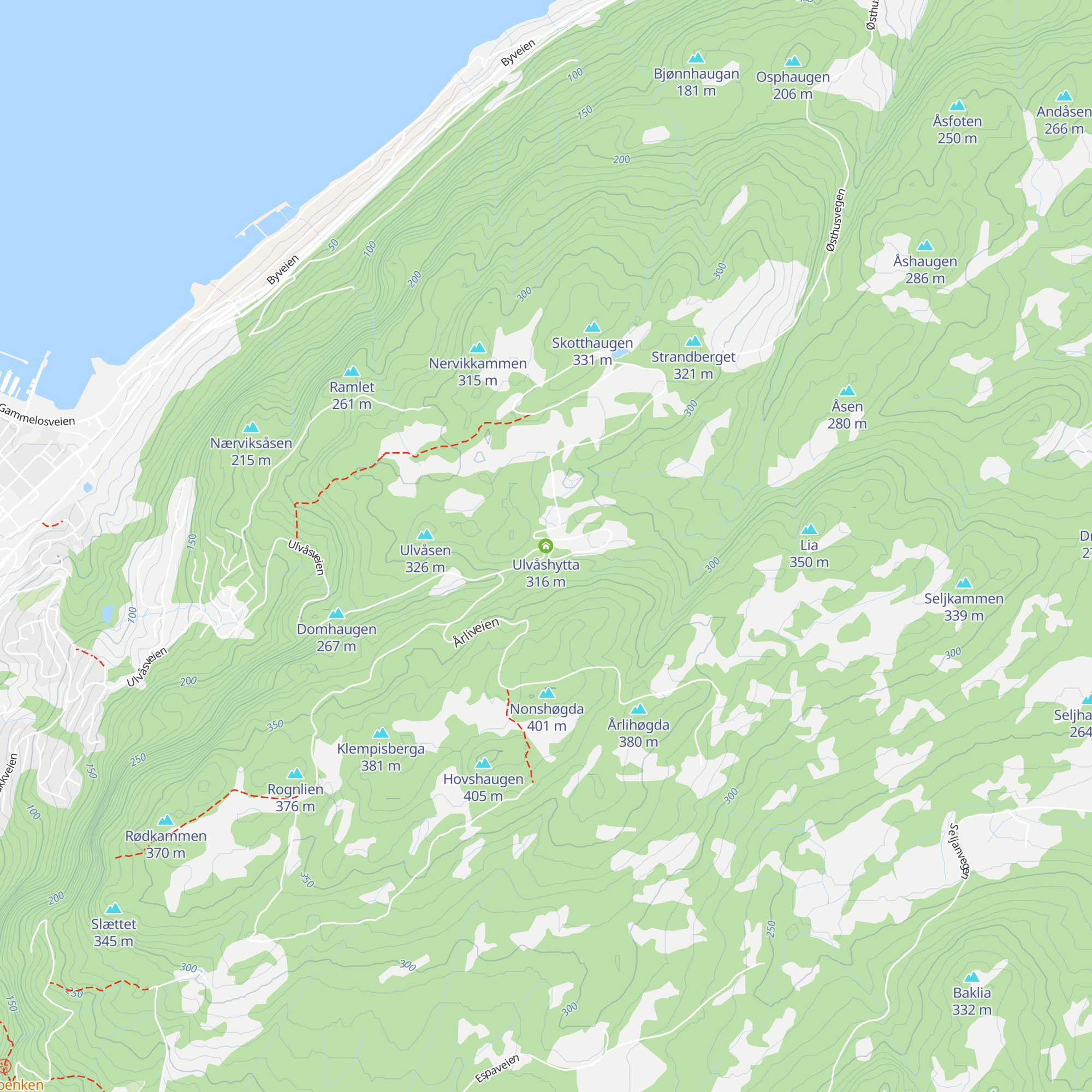Ulvåshytta map