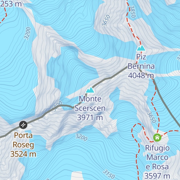 Map of Monte Scerscen