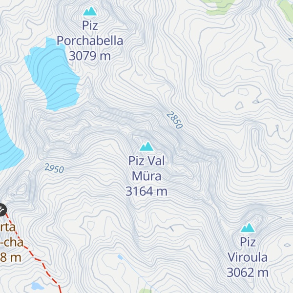 Map of Piz Val Müra